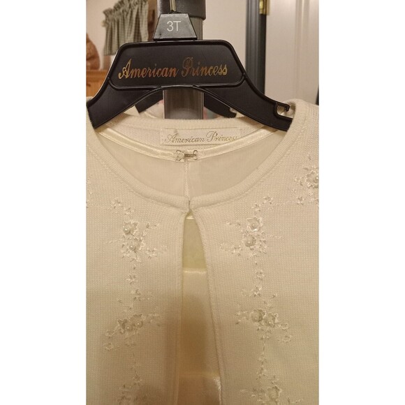 American Princess Girl's Ivory Chiffon Taffeta Formal /Party Dress Size 3/3T NWT - Picture 4 of 10